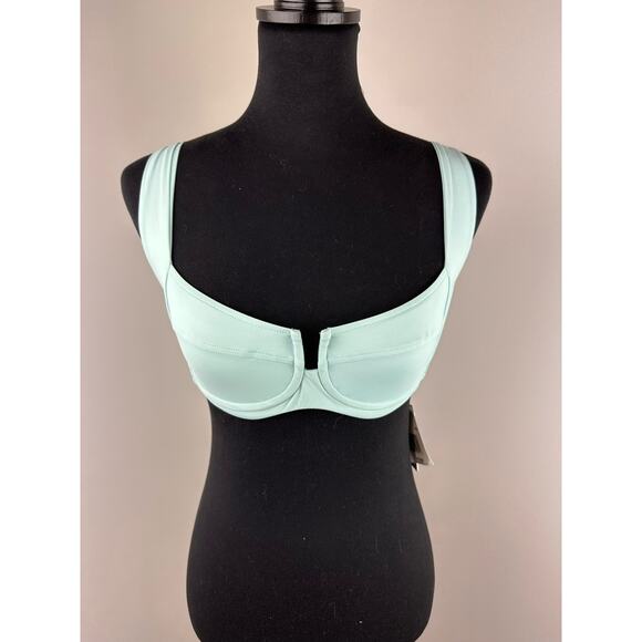 NWT L*Space Camellia Bikini Top in Pool- MEDIUM - Picture 1 of 7